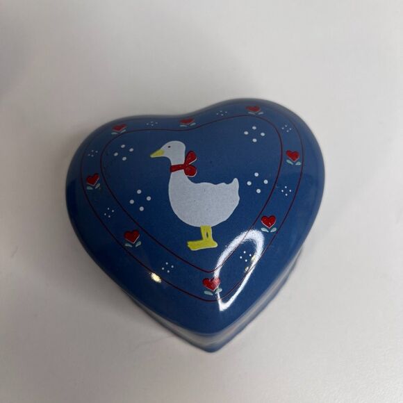 Russ Berrie & Company Duck Goose Heart Shaped Trinket Dish & Candle Holder - Picture 6 of 14